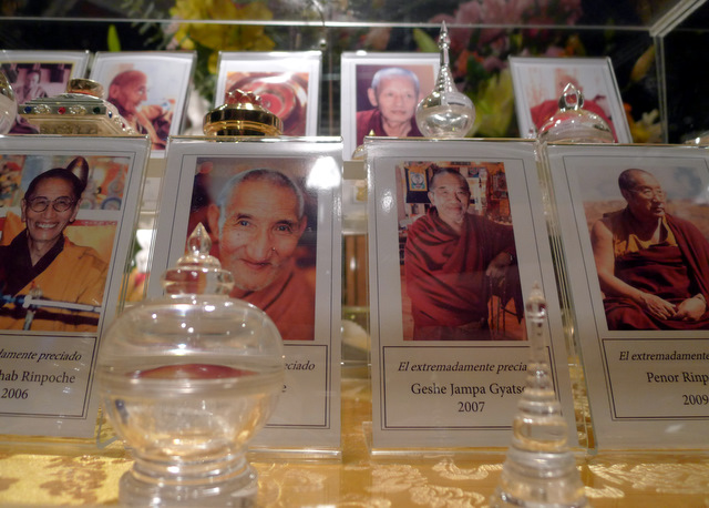 Relics of recently departed Buddhist masters