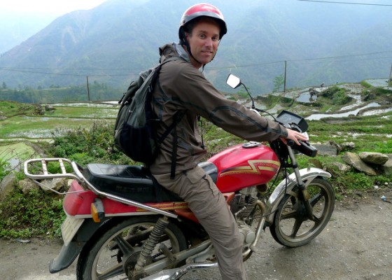 On the saddle of a Honda 125 in Sapa, Vietnam