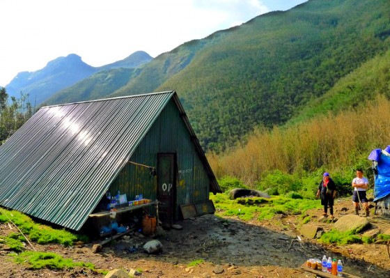 First Camp: I heard from other hikers on a 2-day climb say it was a rough night so fortunately I just walked on by