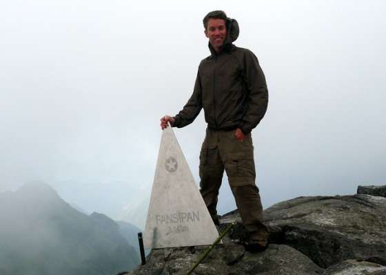 Made it! Atop Mt. Fansipan at 3,143 meters (10,312 ft)... the Roof of Indochina!