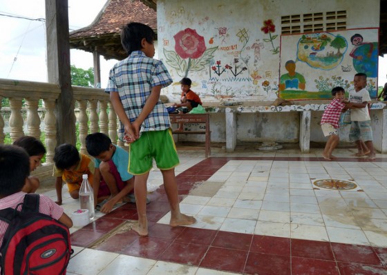 Children playing in a community center outside Battambang, Cambodia.