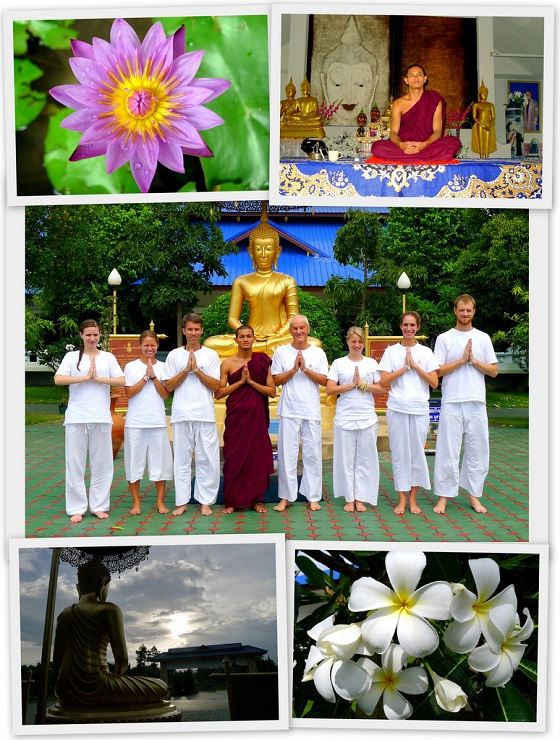 Scenes from the Buddhist Meditation retreat in Chaing Mai, Thailand