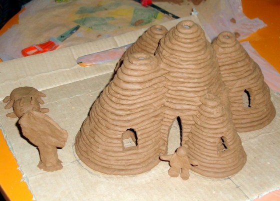 Model of adobe homes for rural Bolivians (photo courtesy ASF-Navarra)