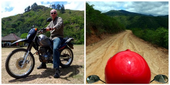 Easy rider Paul on the red-dirt roads outside of Samaipata