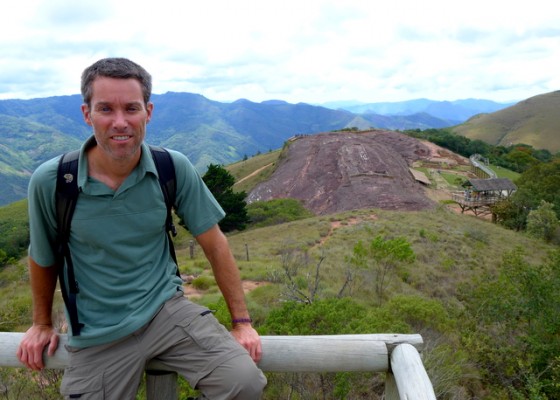 Peter overlooking the El Fuerte monument dating back 3,000 years