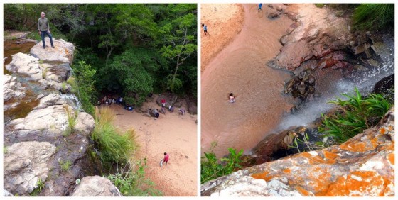 Views atop the waterfalls at Las Cuevas