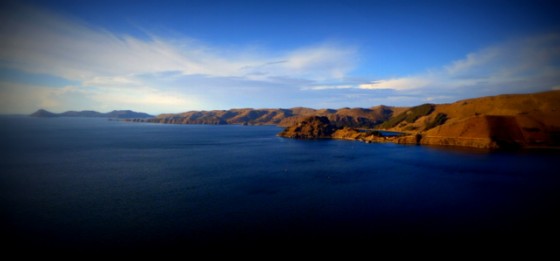 Beautiful Lake Titicaca and Island of the Sun, spiritual center of the Incas