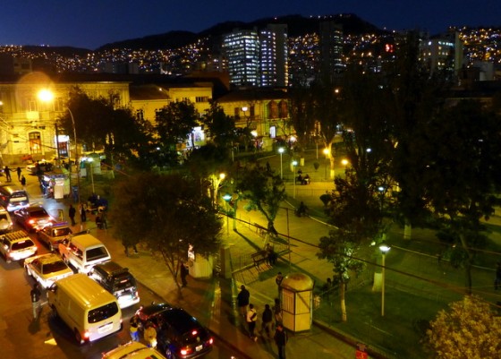 Luminescent La Paz at night