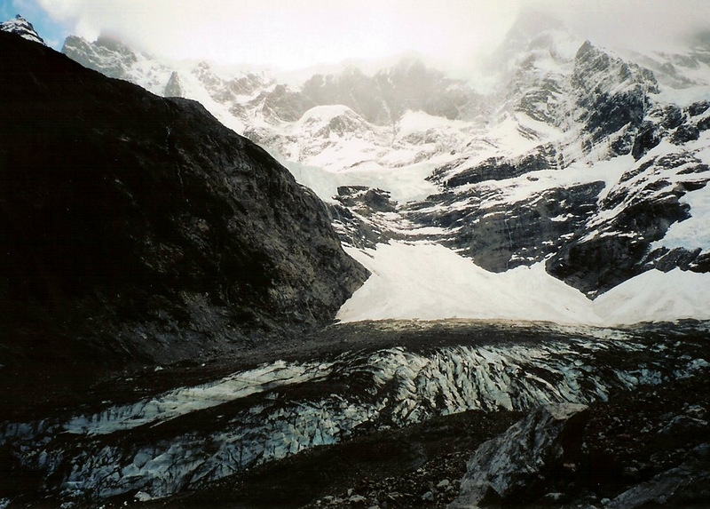 Glaciar Ventisquero up the Valle Francés, Torres del Paine National Park, Chile
