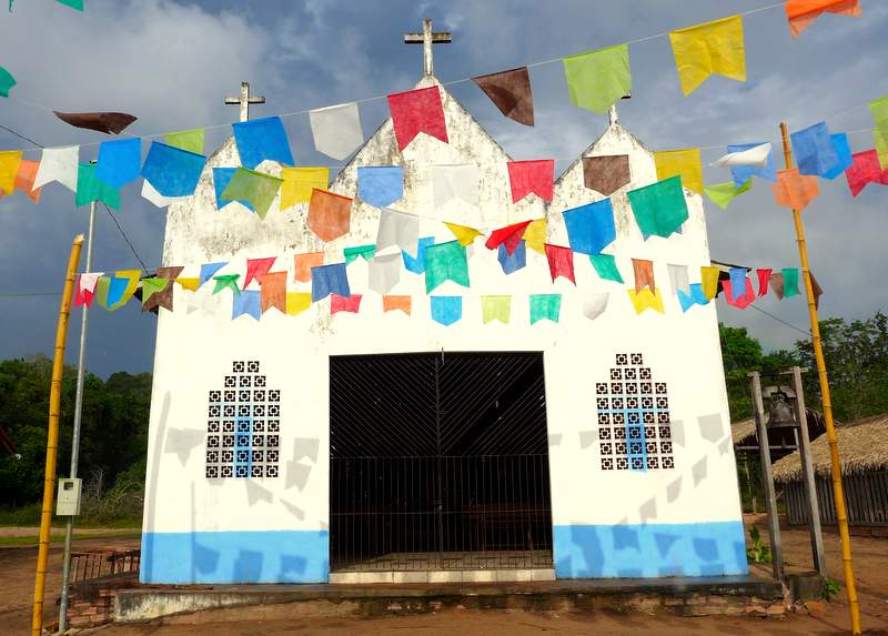Community church in Maguarí, Brazilian Amazon.