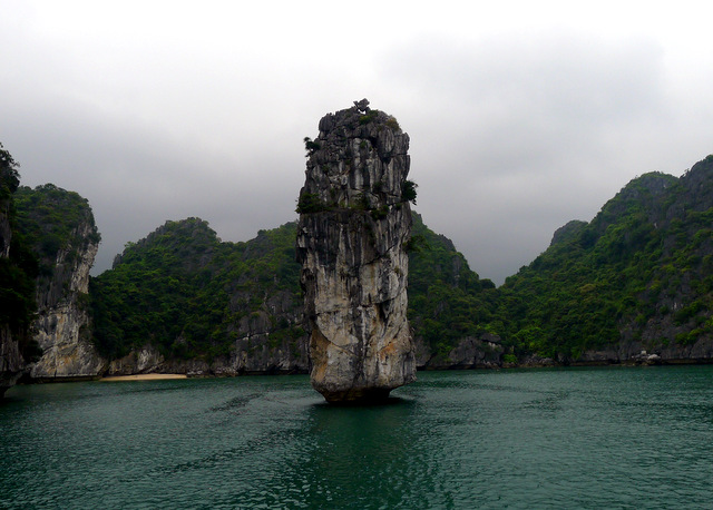 Yet another amazing limestone karst in Ha Long Bay.