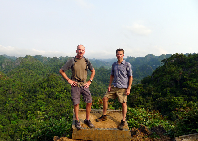 Atop the peak, with emerald jungle peaks all around us