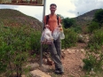 At the end of the trail with my garbage collection