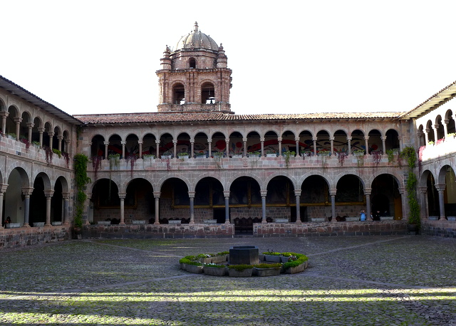 The colonial Church of Santo Domingo built atop Qorikancha destroyed much of the Inca temple\'s grandeur