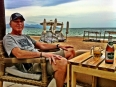 Our first beer at the South China Sea in Nha Trang, Vietnam