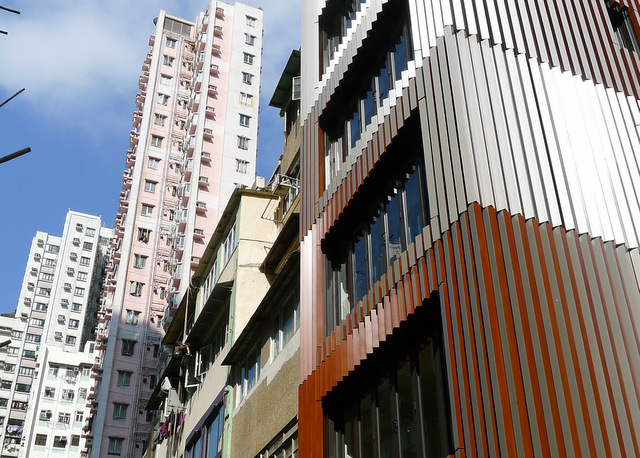 Variety of architectural styles seen in Hong Kong