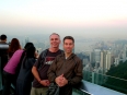 Mates atop Victoria Peak, overlooking Hong Kong