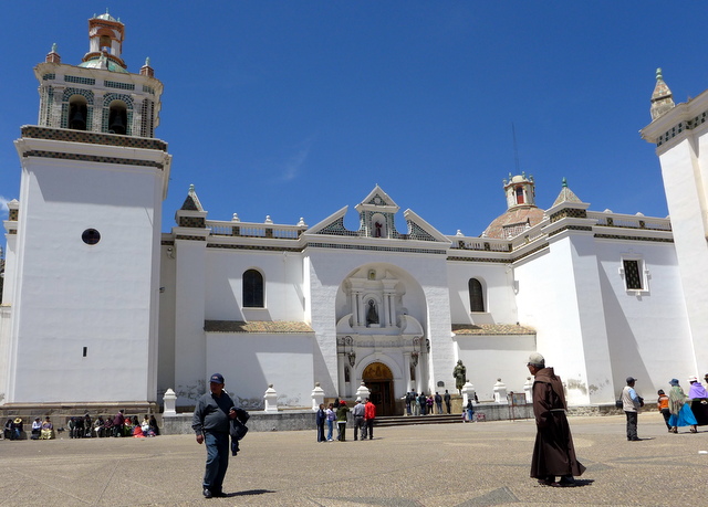 Copacabana Cathedral, home of Our Lady of Copacabana and Bolivia\'s patron saint, is a fine example of the mudéjar style from Muslim southern Spain