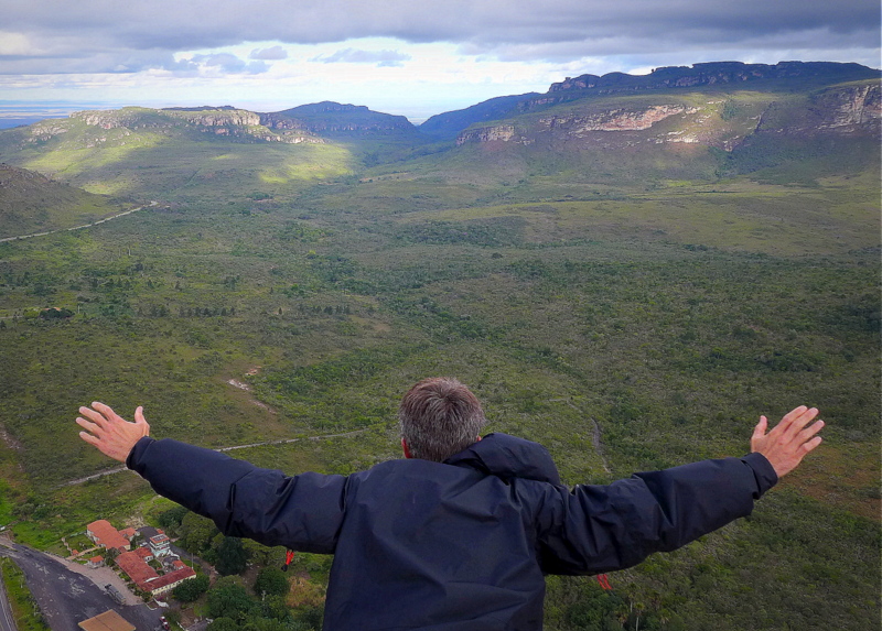 “Soaring” from the ledge where Pai Inácio made his legendary leap.