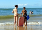 Hot moms in fila dental (dental floss) bikinis abound on Morro de São Paulo\'s beaches
