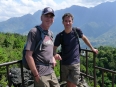 Peter and Paul atop Dragon Jaw Mountain park in Sapa, Vietnam
