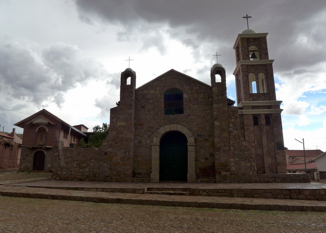 The pretty stone church in the center of Toro Toro town